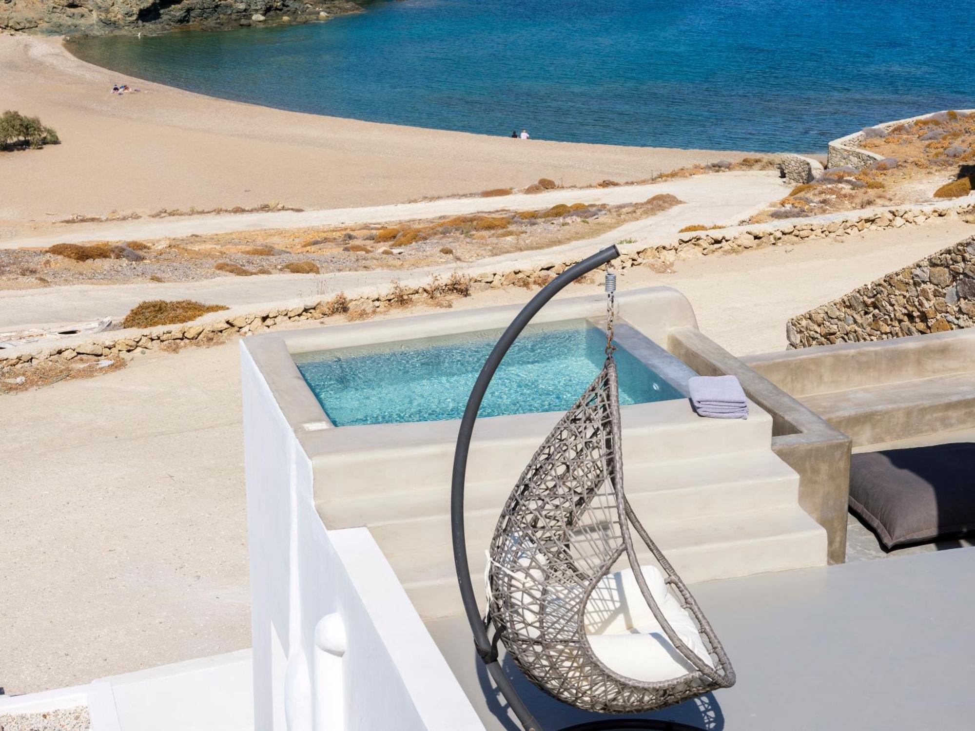 Sea Rock & Sky Private Mykonos Residence Merchia Beach Экстерьер фото