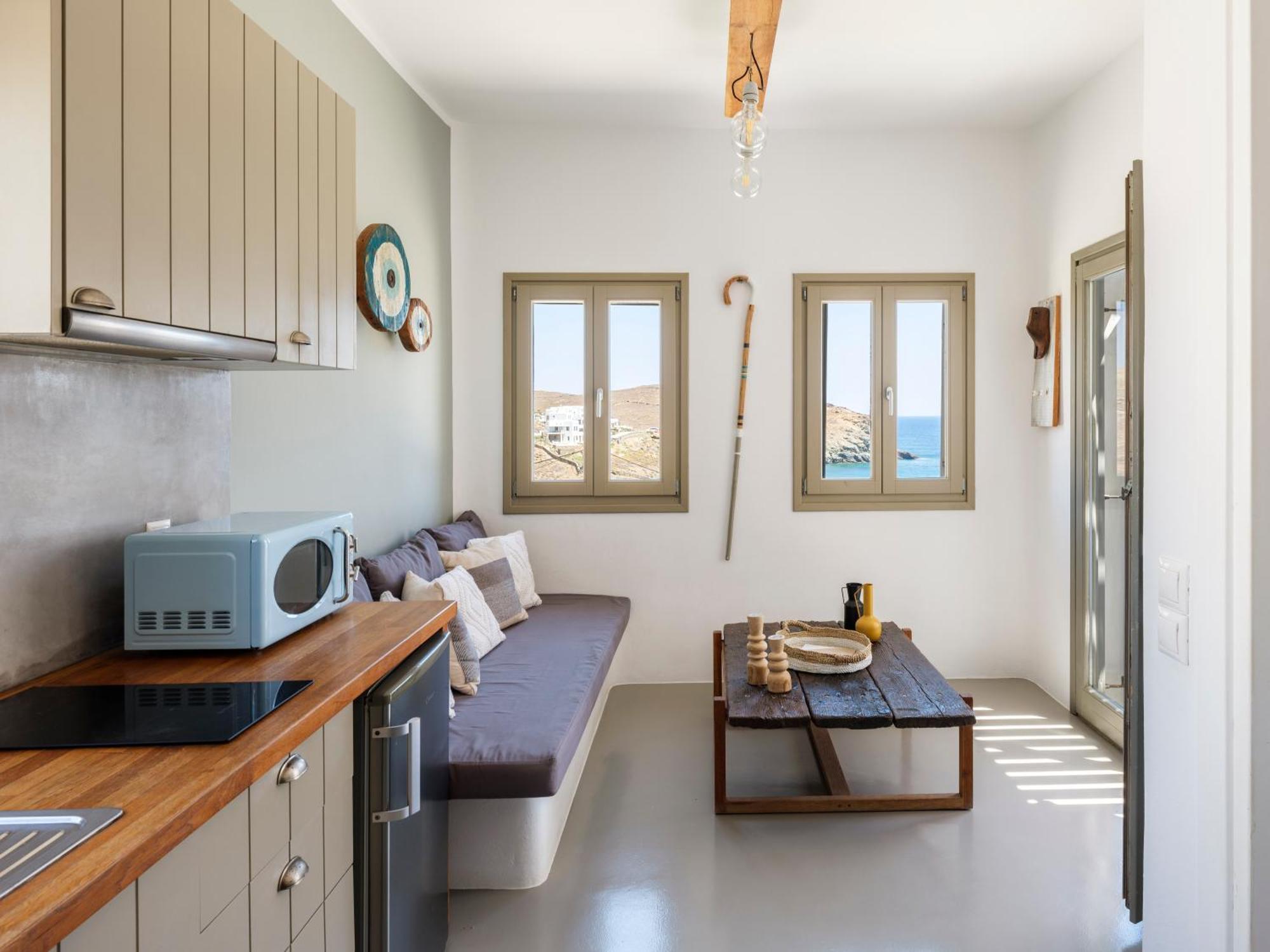 Sea Rock & Sky Private Mykonos Residence Merchia Beach Экстерьер фото