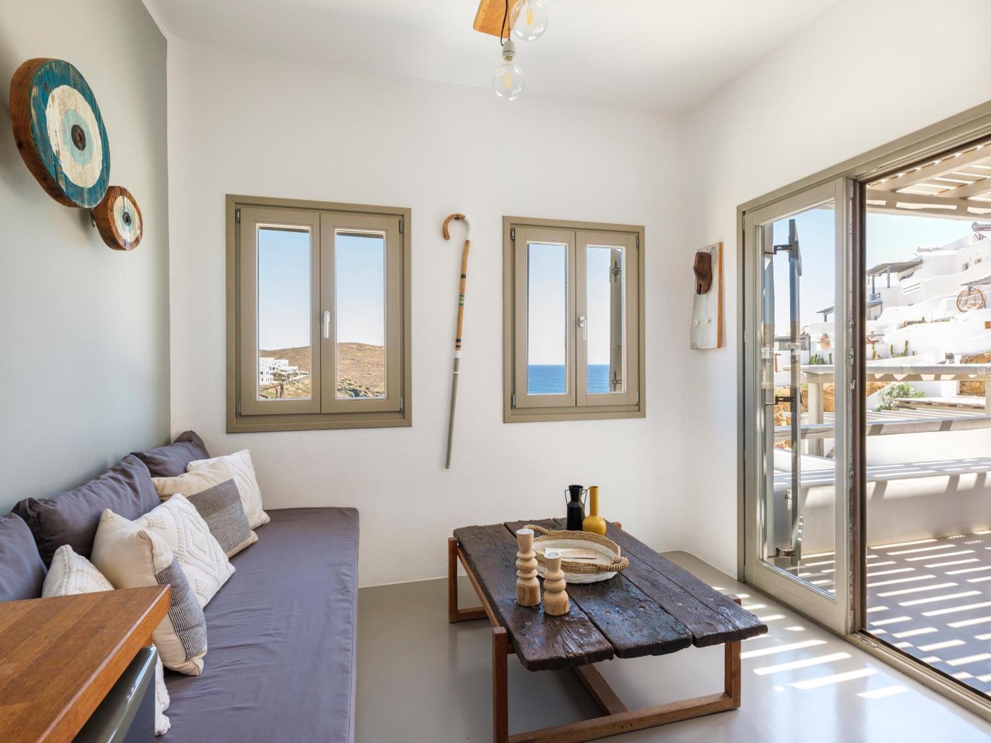 Sea Rock & Sky Private Mykonos Residence Merchia Beach Экстерьер фото