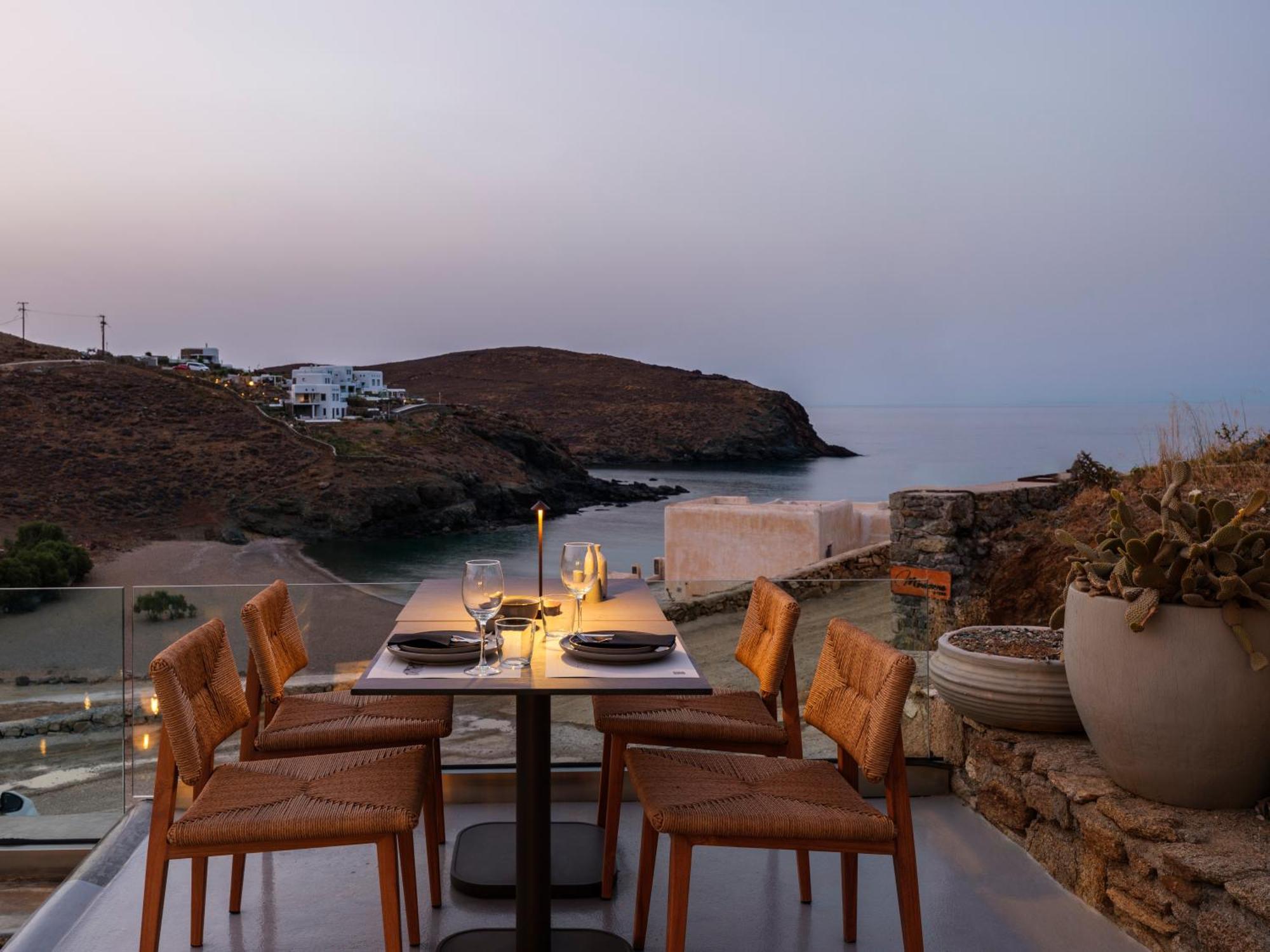 Sea Rock & Sky Private Mykonos Residence Merchia Beach Экстерьер фото