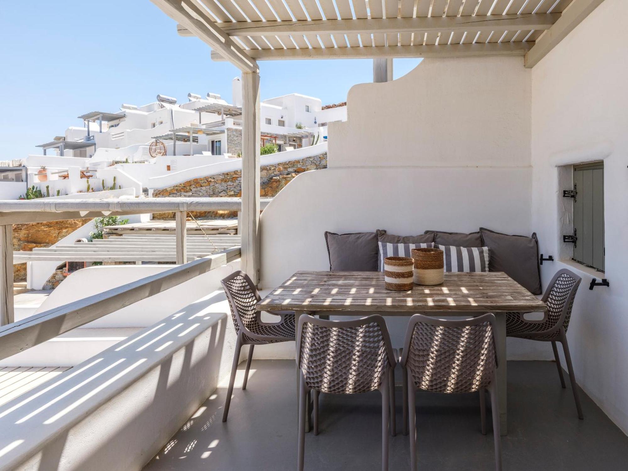 Sea Rock & Sky Private Mykonos Residence Merchia Beach Экстерьер фото