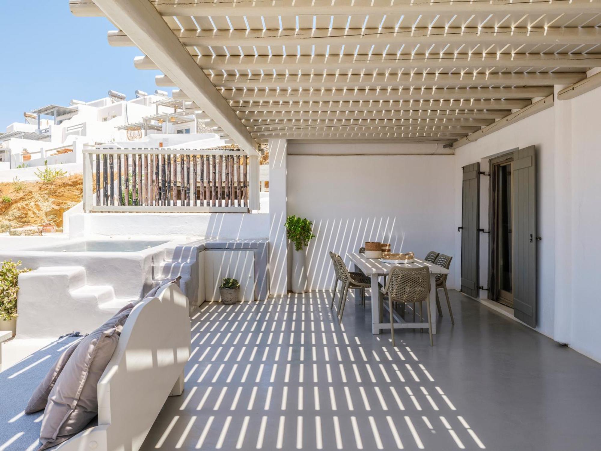 Sea Rock & Sky Private Mykonos Residence Merchia Beach Экстерьер фото