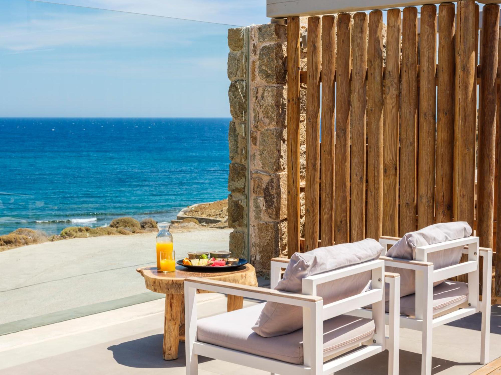 Sea Rock & Sky Private Mykonos Residence Merchia Beach Экстерьер фото