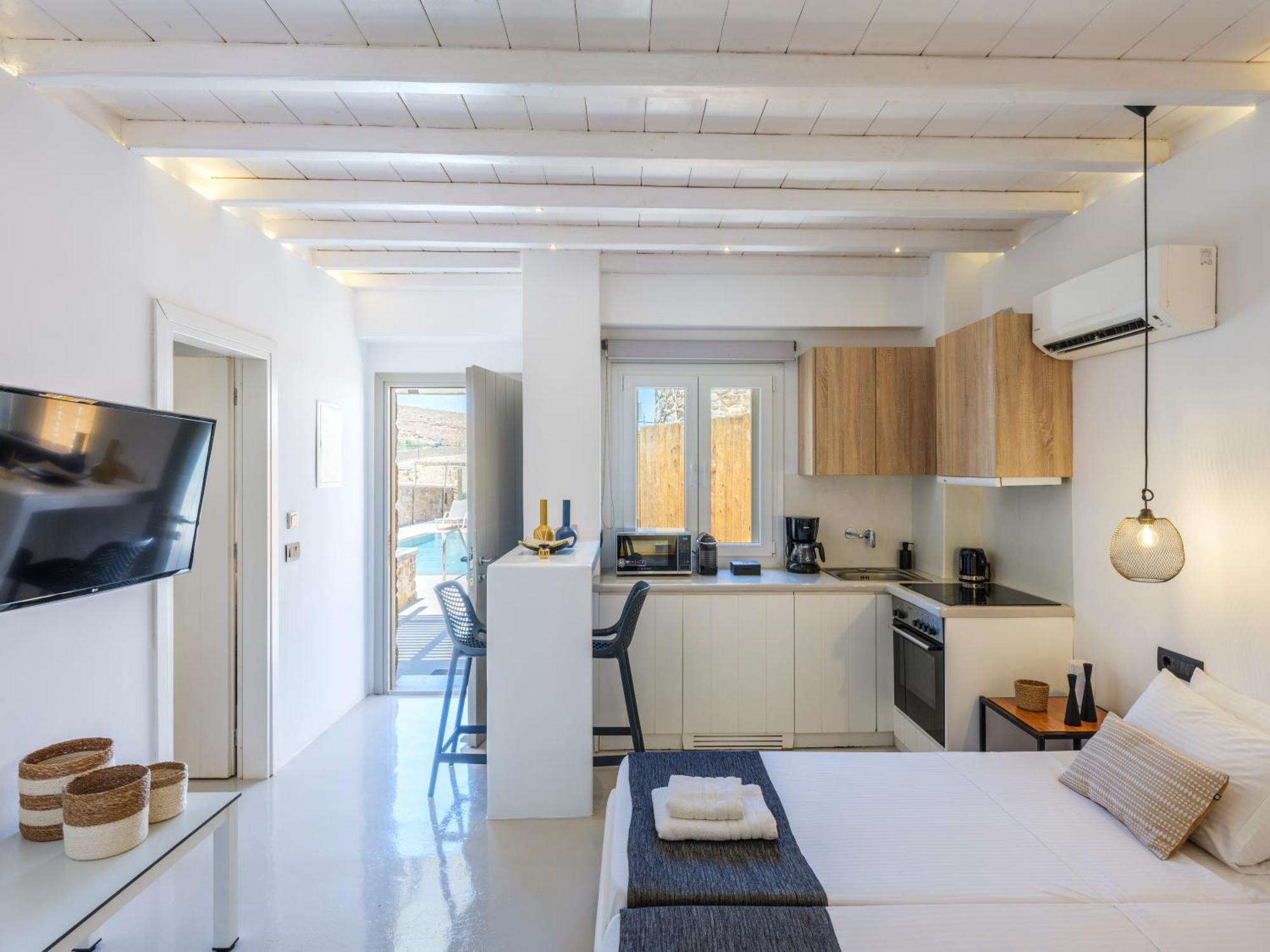Sea Rock & Sky Private Mykonos Residence Merchia Beach Экстерьер фото