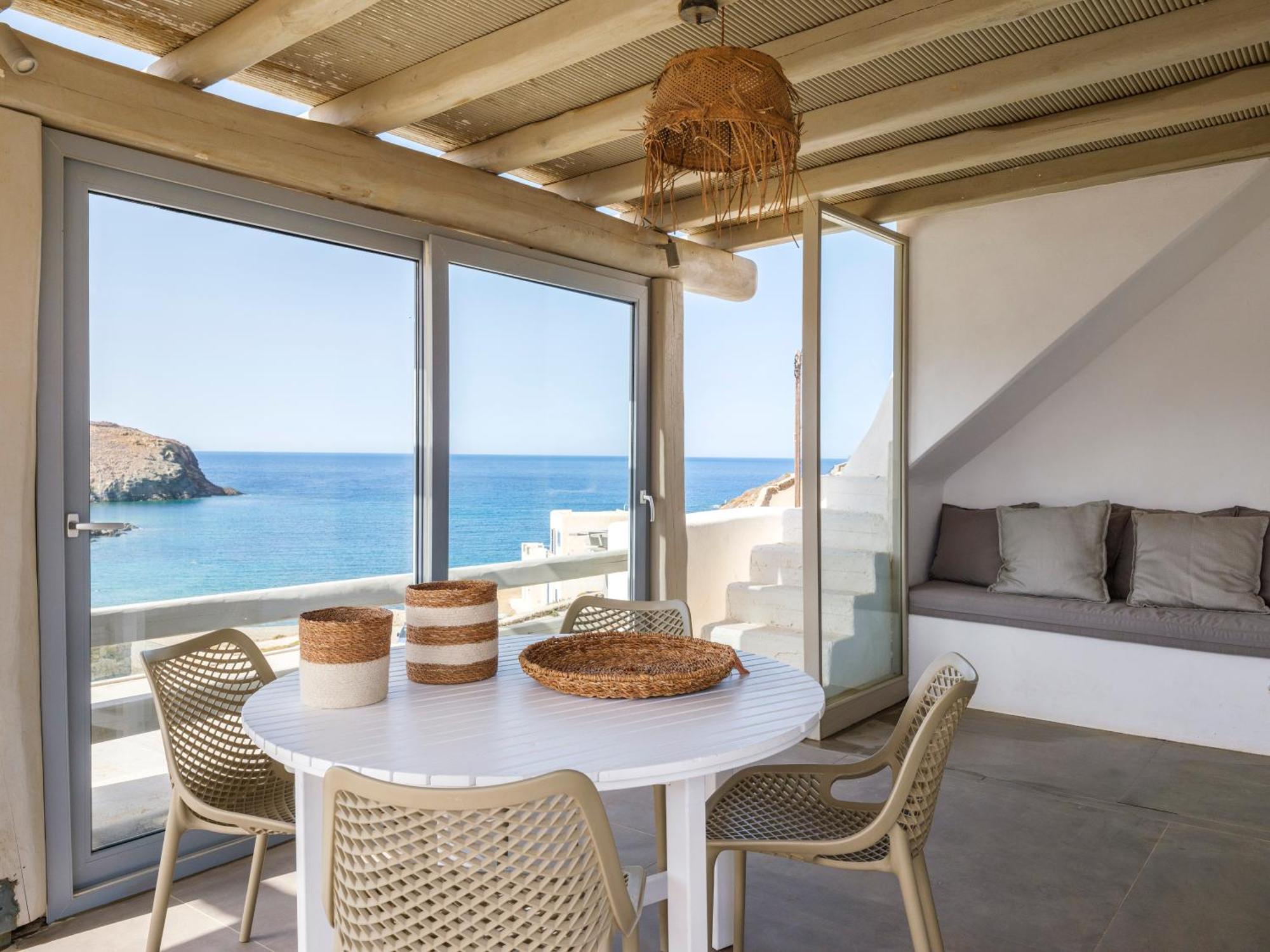 Sea Rock & Sky Private Mykonos Residence Merchia Beach Экстерьер фото